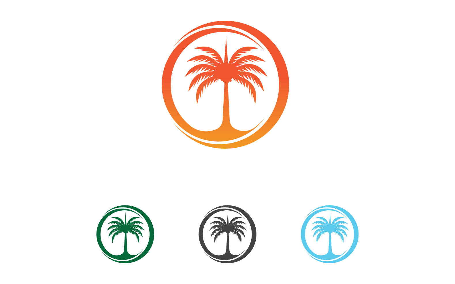 Palm date tree vector template v1