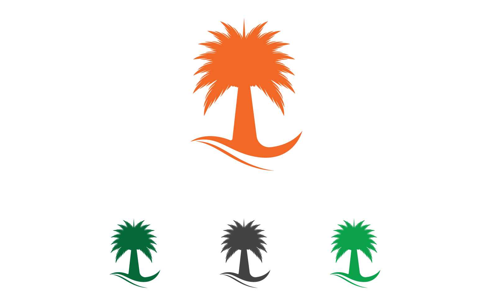 Palm date tree vector template v4