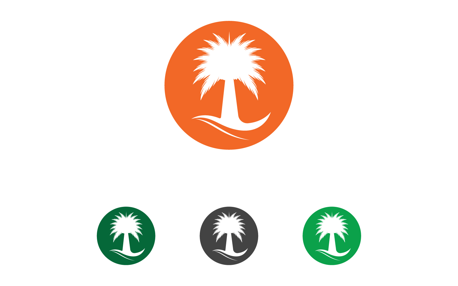 Palm date tree vector template v5