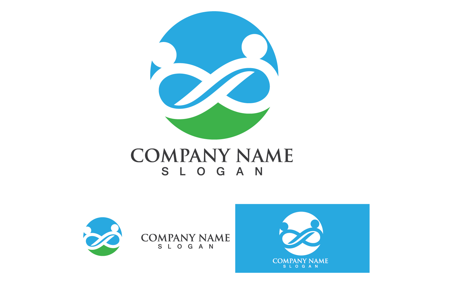 Infinity people group work logo template v10