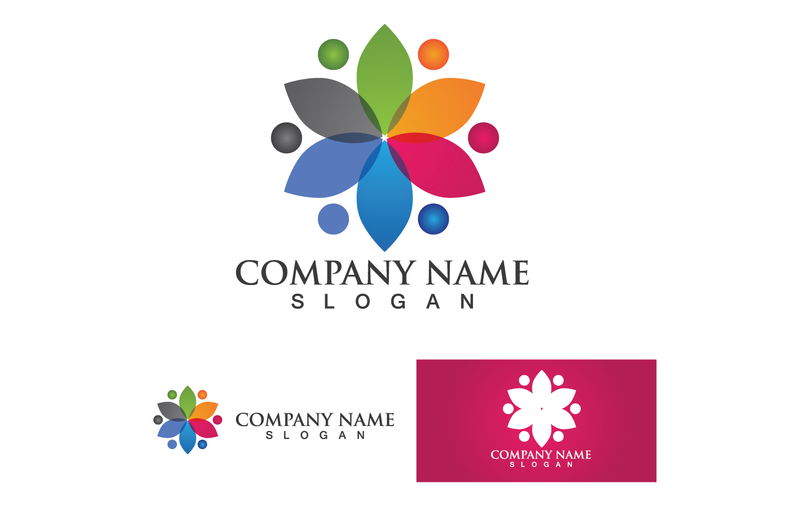 Team group community people success logo template v2