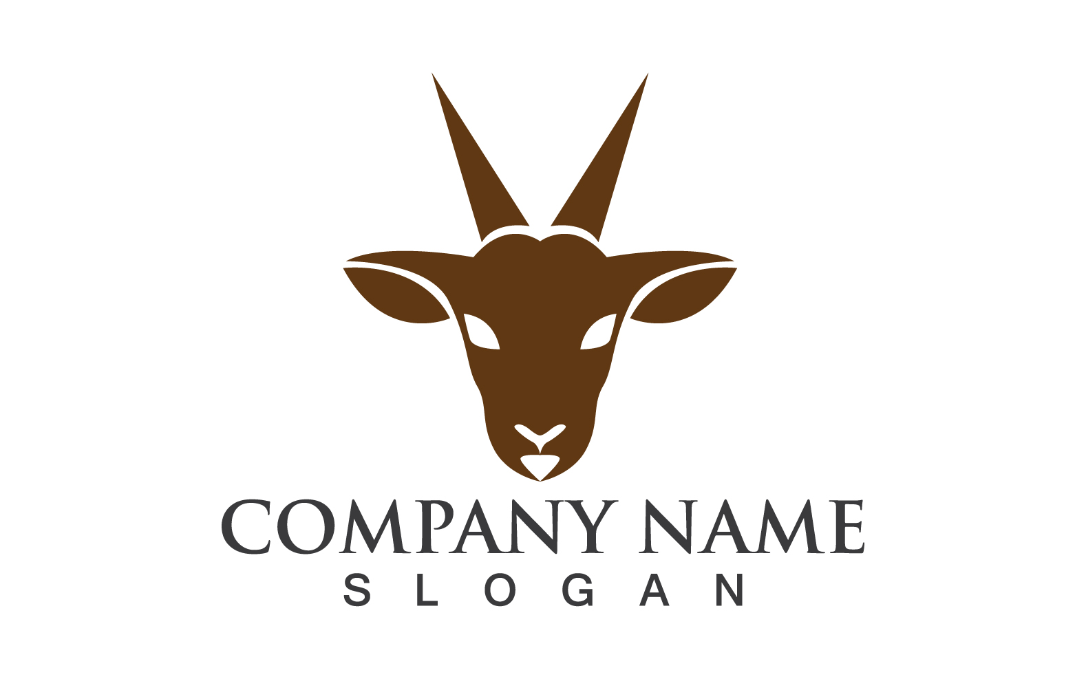 Goat animal logo template vector v4