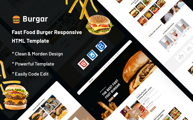 Burgar – Fast Food Burger Website Template
