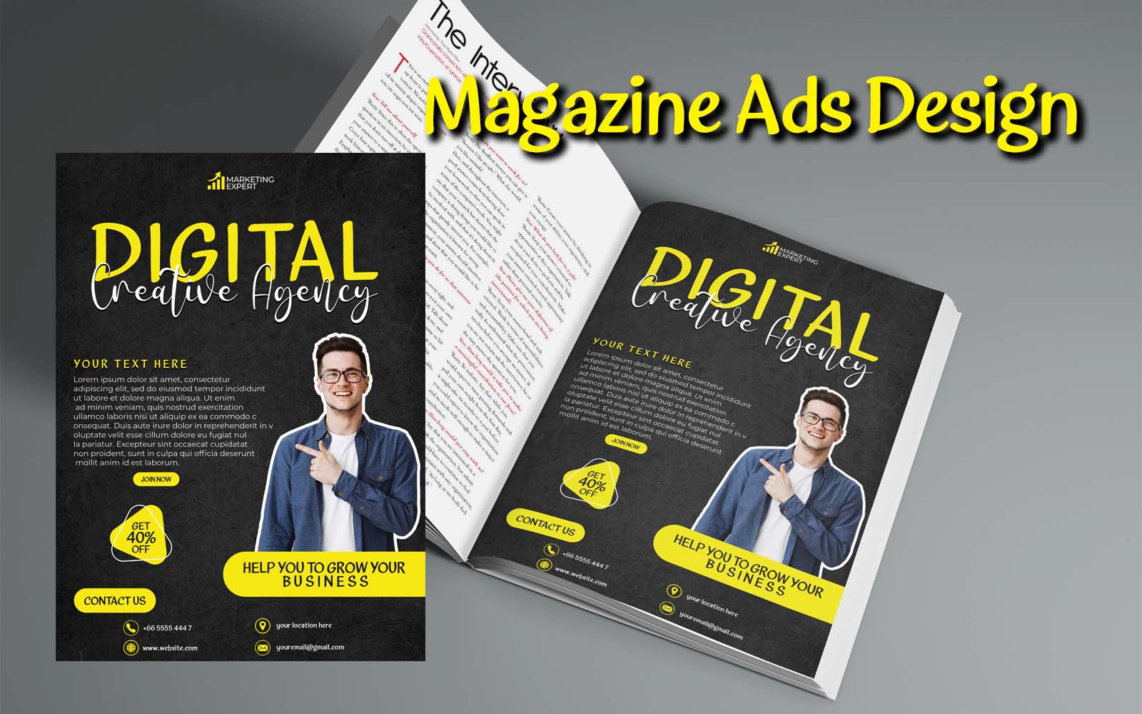 Magazine Ad Design for Digital Creative Agency