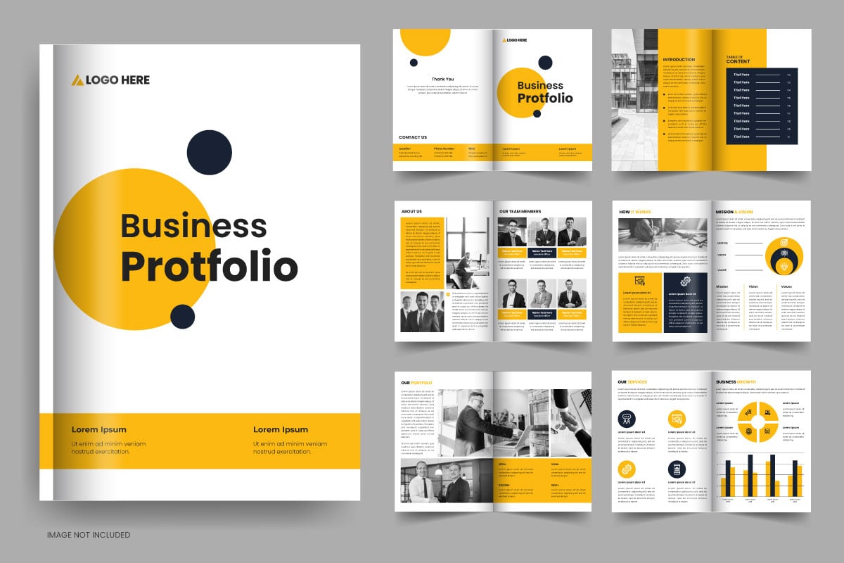 Corporate company business brochure company profile multipage brochure template design