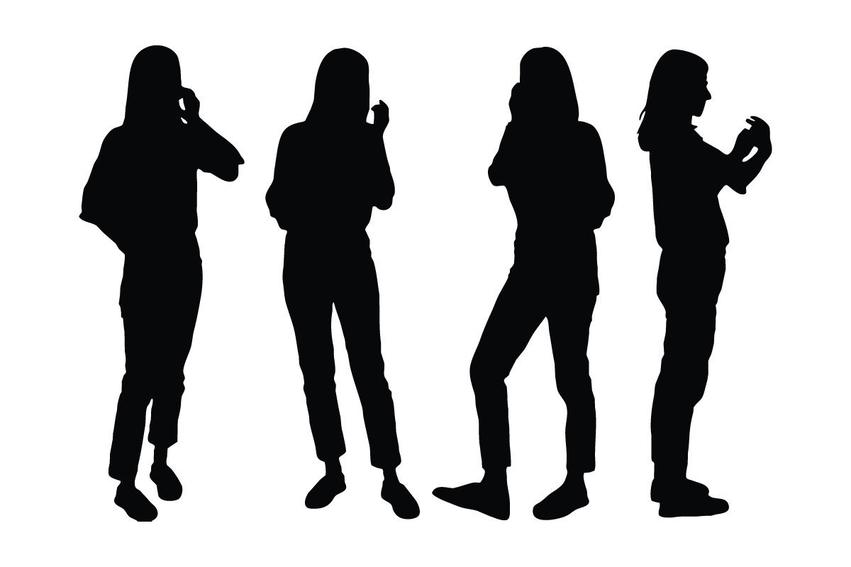 Female actor silhouette collection