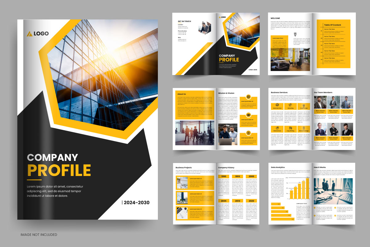 Business company profile brochure template design