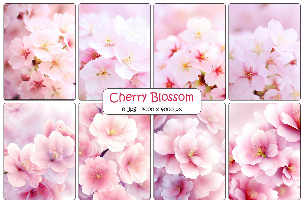 Beautiful sakura blossom branch flowers, Realistic cherry blossom background