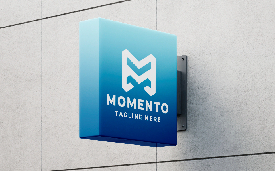 Momento Business Letter M Pro Logo Template