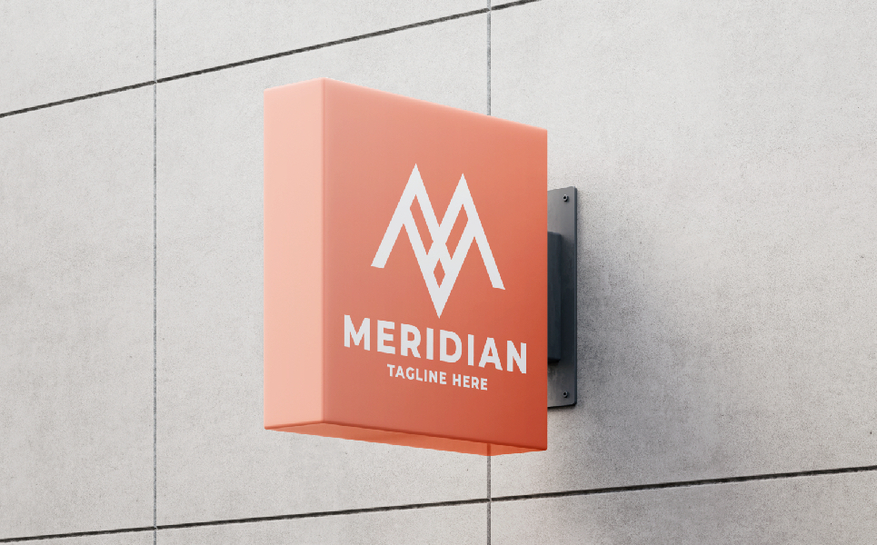 Meridian Business Letter M Pro Logo Template