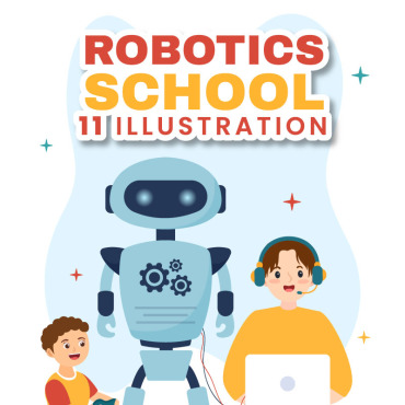 School Robotics Illustrations Templates 334719