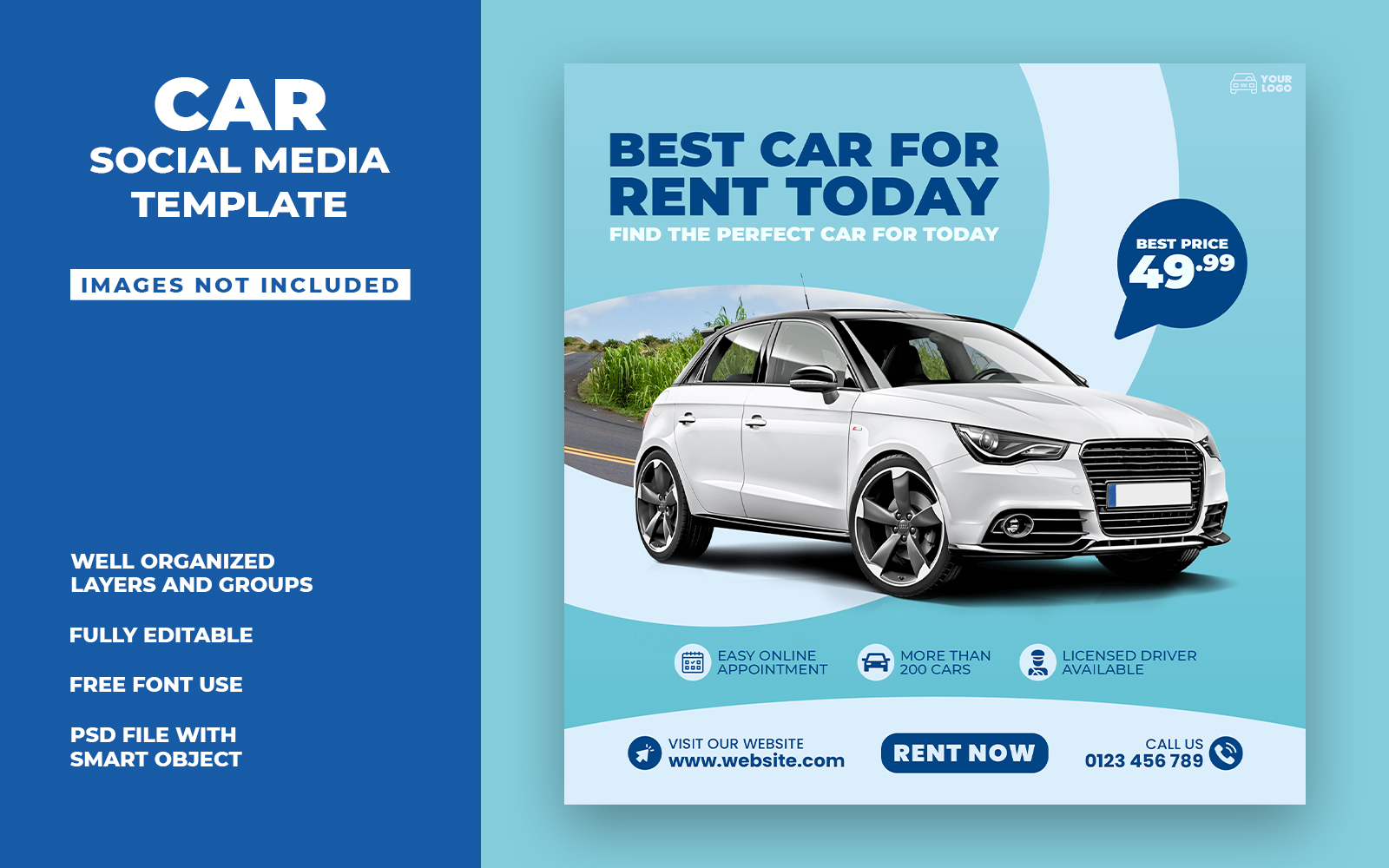 Car - Social Media PSD Template