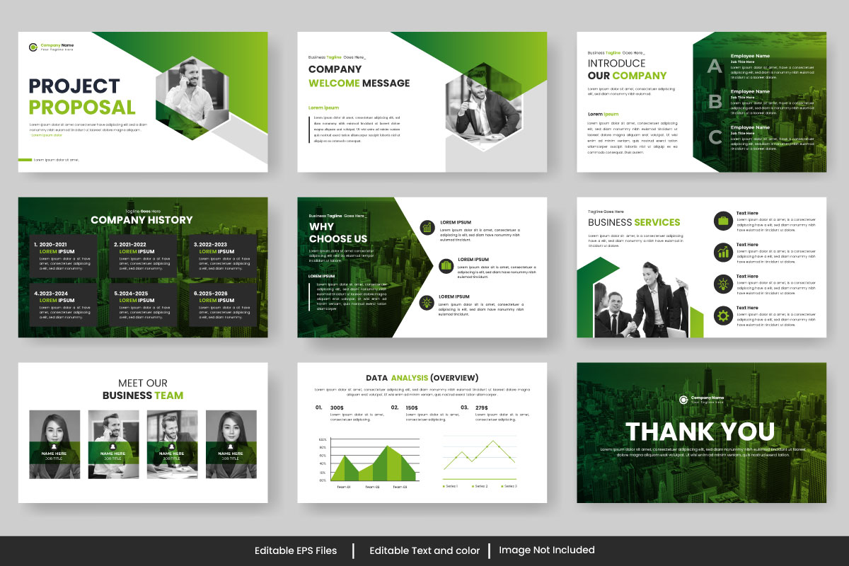 Creative business presentation slides template design. Use for modern  presentation design