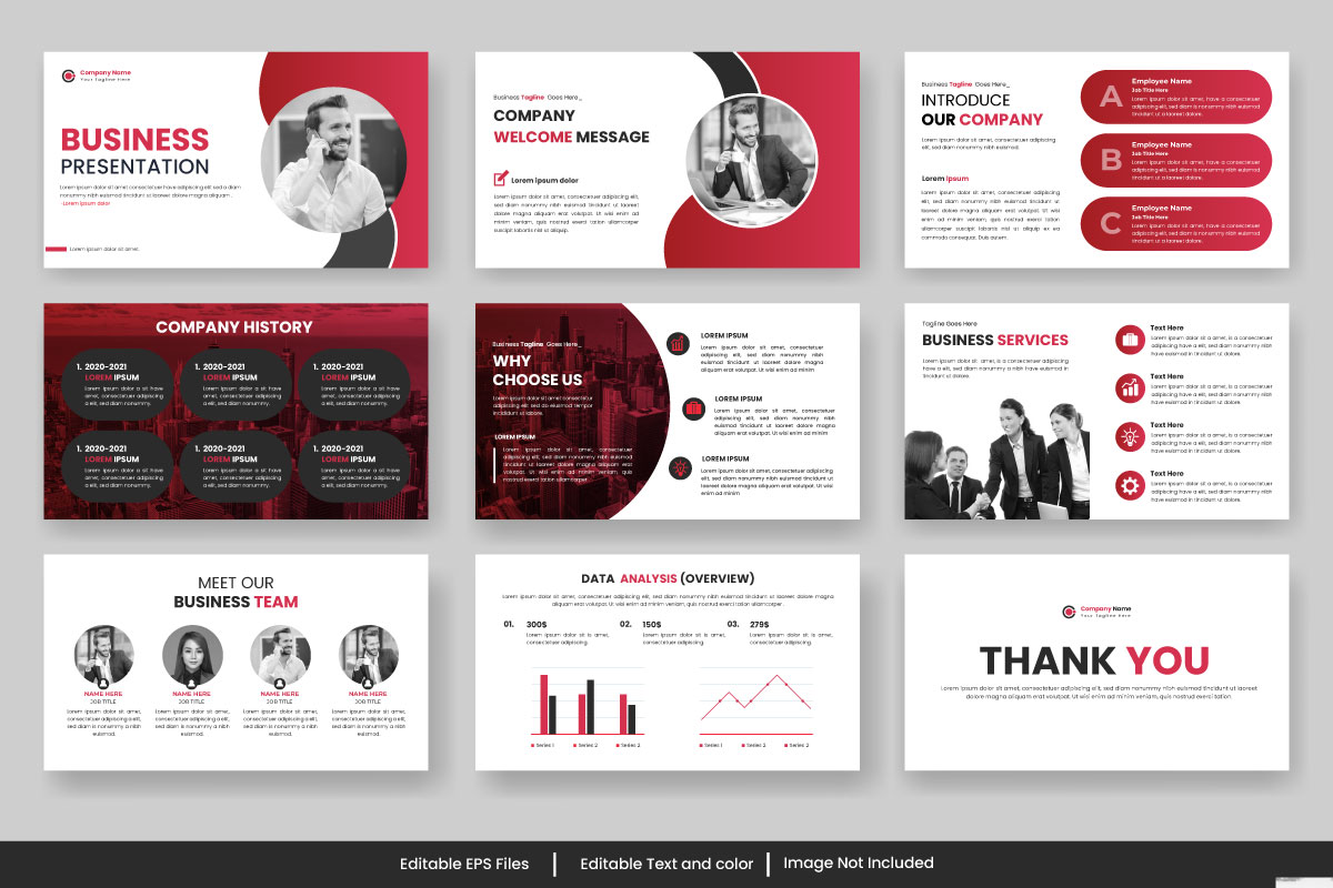 Business presentation slides template design. Use for modern  presentation background