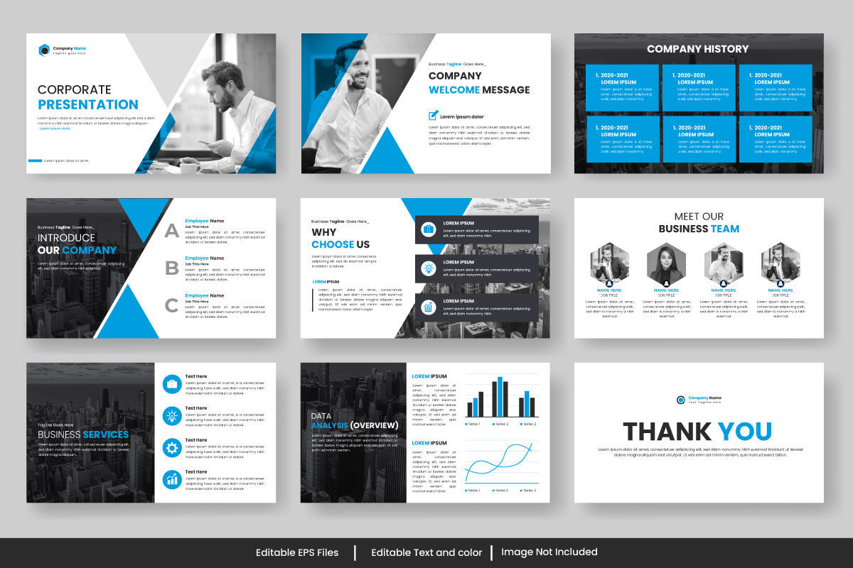 Creative business presentation slides template design,  website slider, landing page