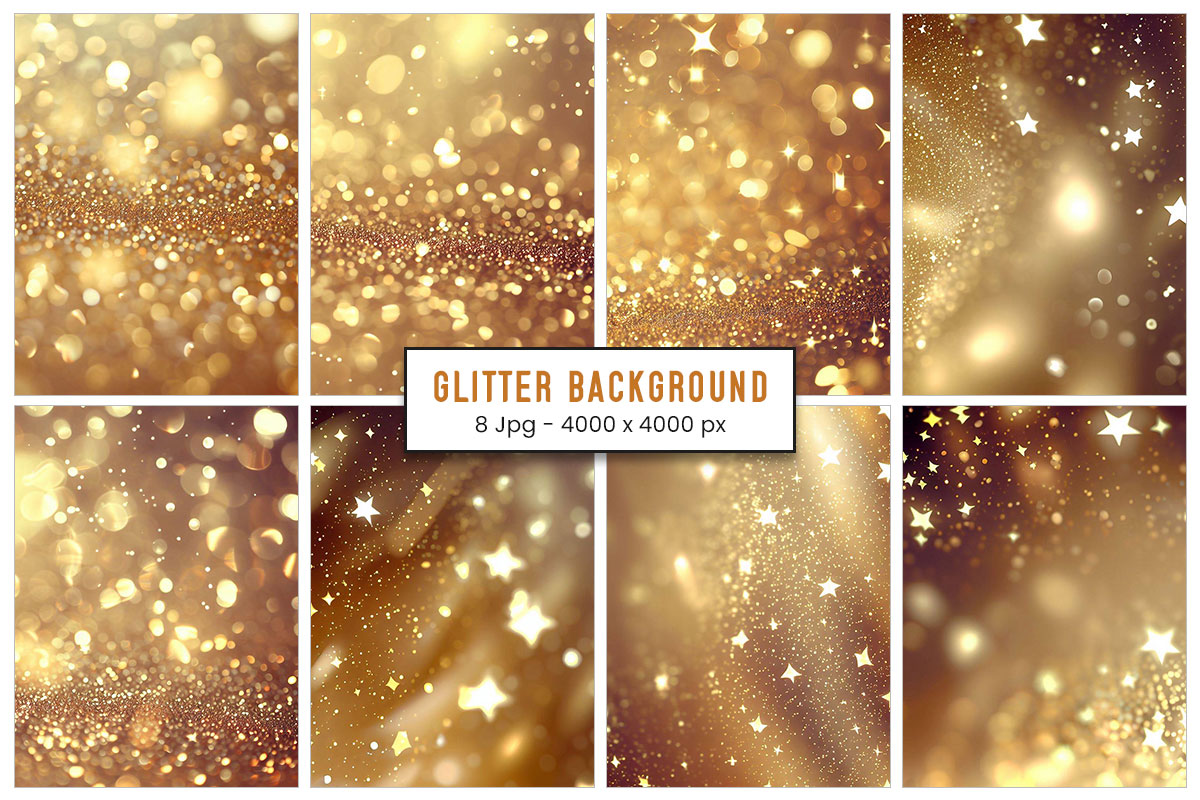 Golden glitter background, Glitter bokeh lights grunge sparkle texture