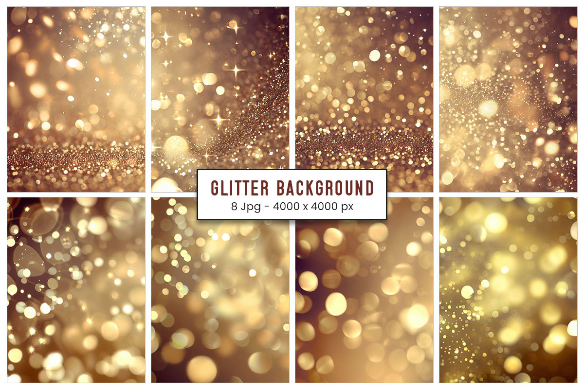 Golden glitter effect background texture, Bokeh lights sparkle gold glitter texture