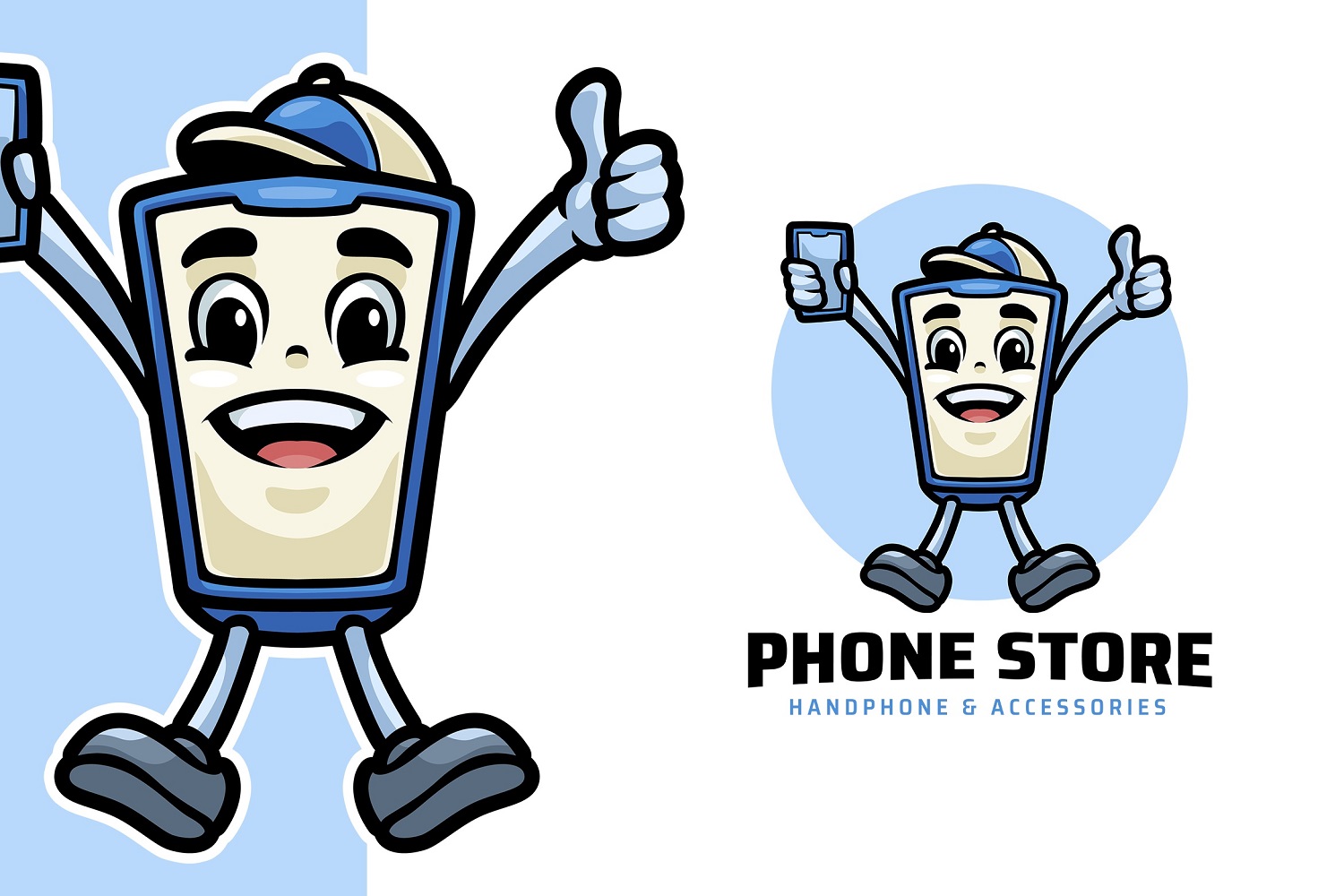 Phone Store Mascot Logo Template