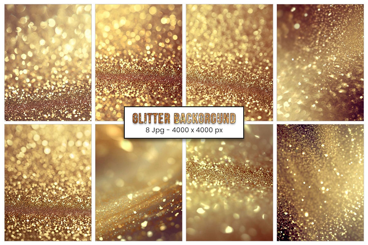 Shiny Golden glitter background, bokeh lights sparkle gold glitter texture