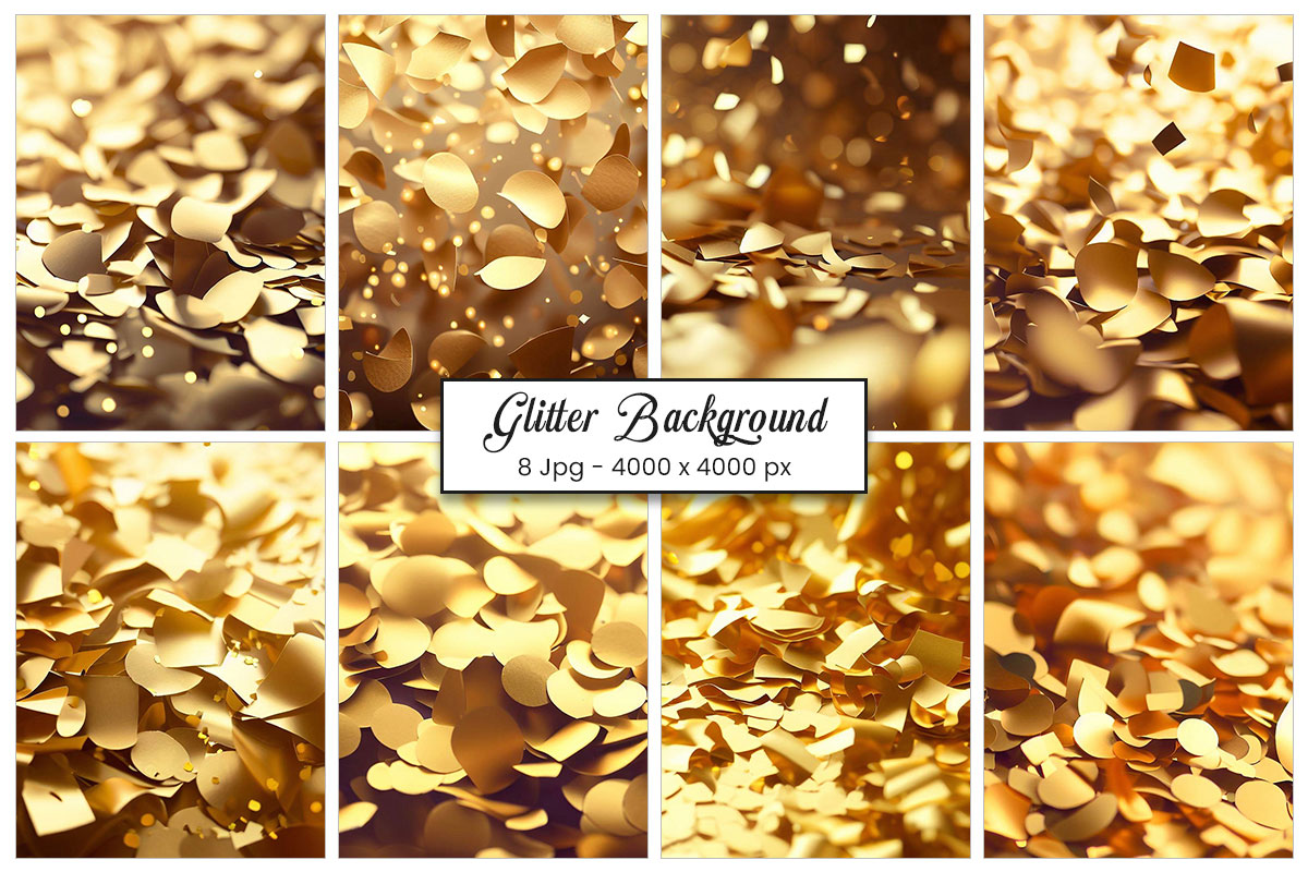 Celebration gold confetti glitter texture background