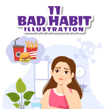 Habit Unhealthy Illustrations Templates 334871