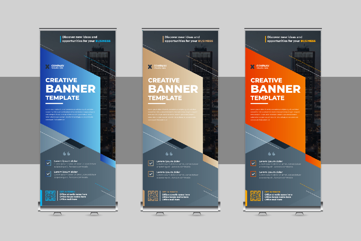 Corporate Roll Up Banner Design, X Banner, Standee, Pull Up Design Layout