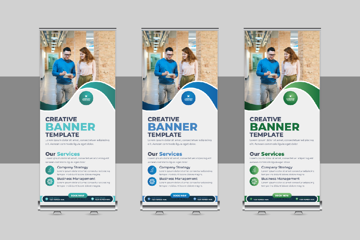 Creative Roll Up Banner Design, X Banner, Standee, Pull Up Design