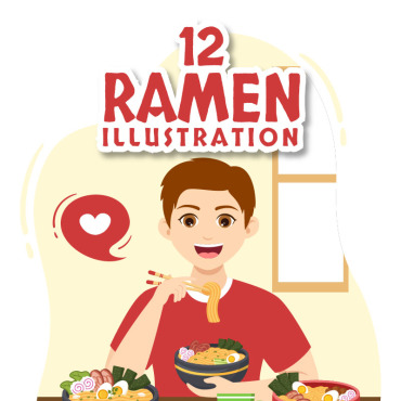 Noodles Food Illustrations Templates 334927