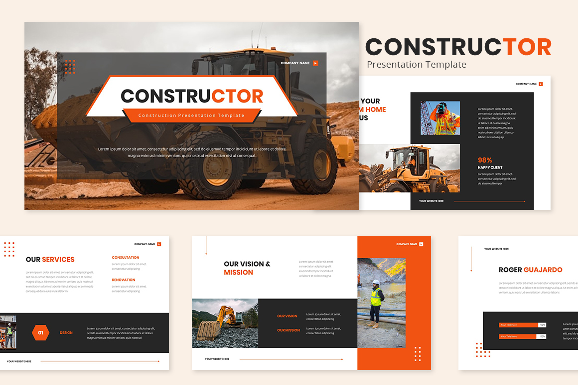 Constructor - Construction Google Slides Template