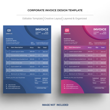 Invoice Template Corporate Identity 335038