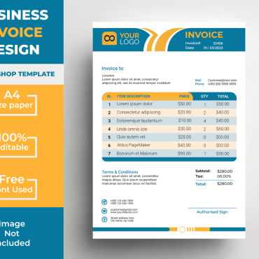 Invoice Template Corporate Identity 335041