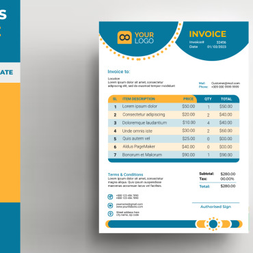 Invoice Template Corporate Identity 335042