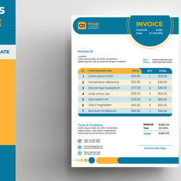 Invoice Template Corporate Identity 335045