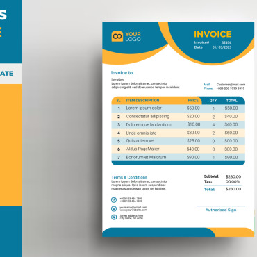 Invoice Template Corporate Identity 335046