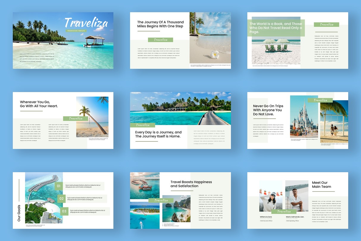 Traveliza - Travel Agency Google Slide Template
