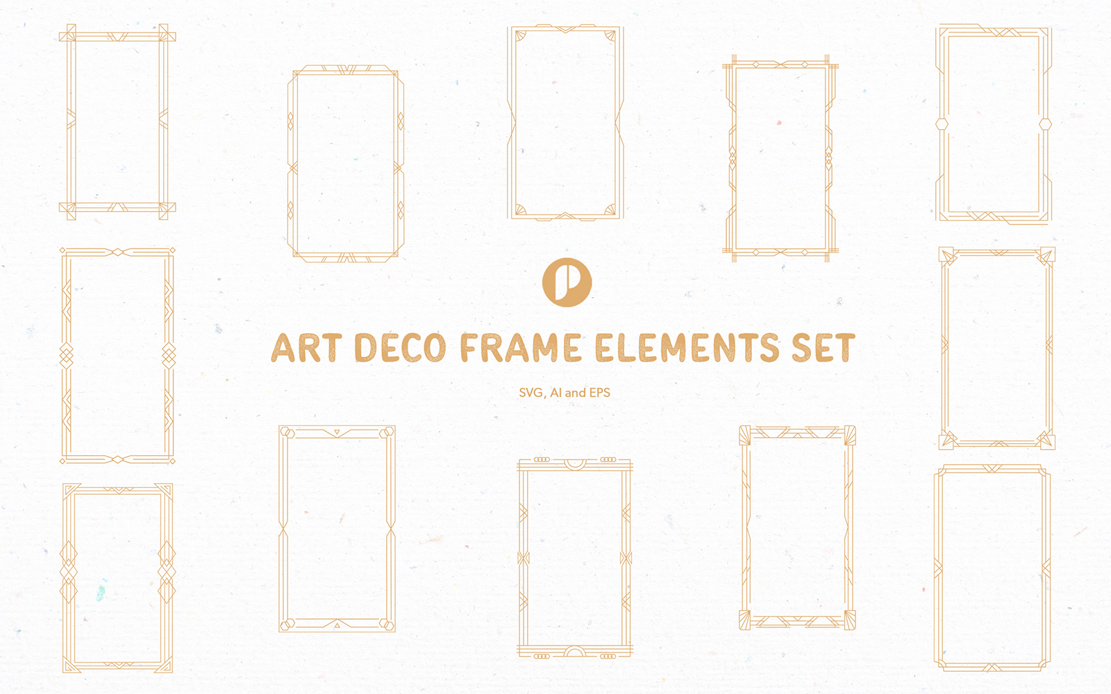 Art Deco Frame Elements Set