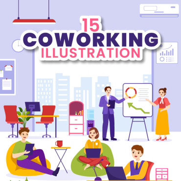 Business Workspace Illustrations Templates 335134