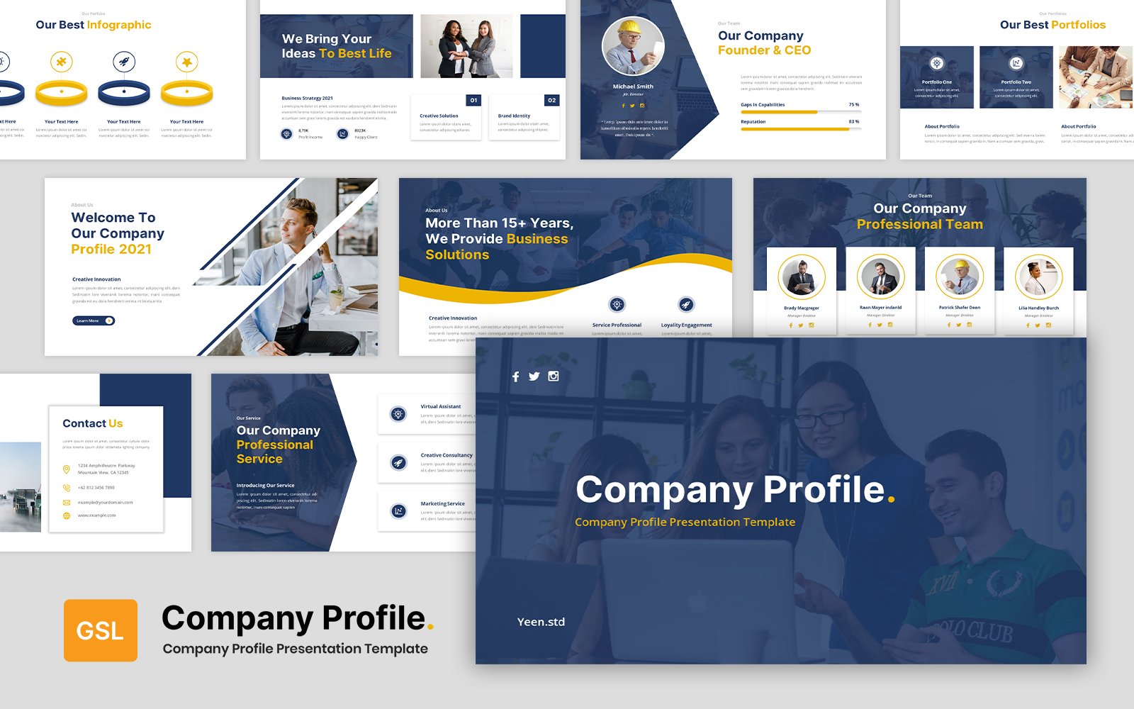 Company Profile - Business Presentation Google Slides Template