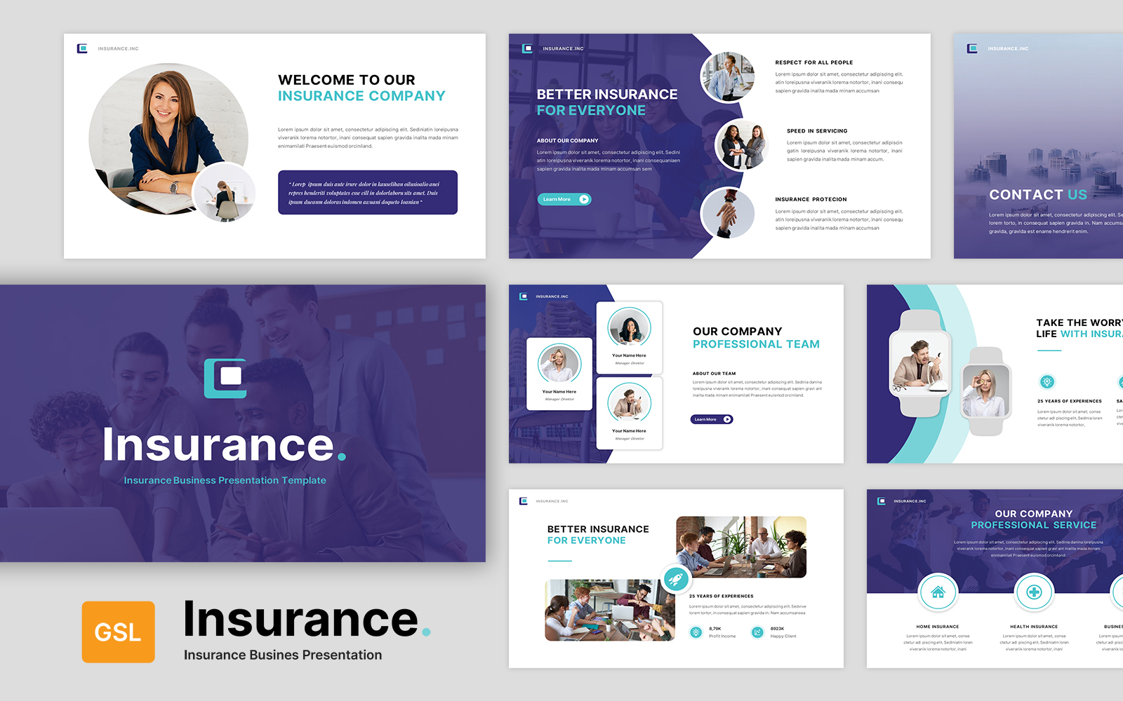 Insurance - Business Presentation Google Slides Template