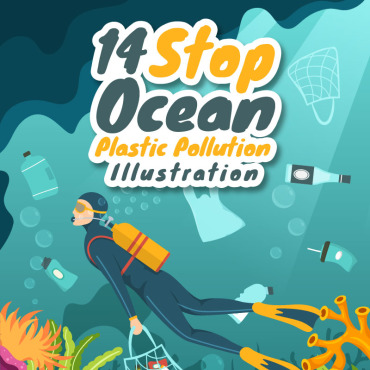 Ocean Plastic Illustrations Templates 335159