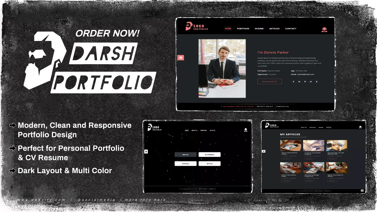 Darsh - Personal Creative Portfolio Template