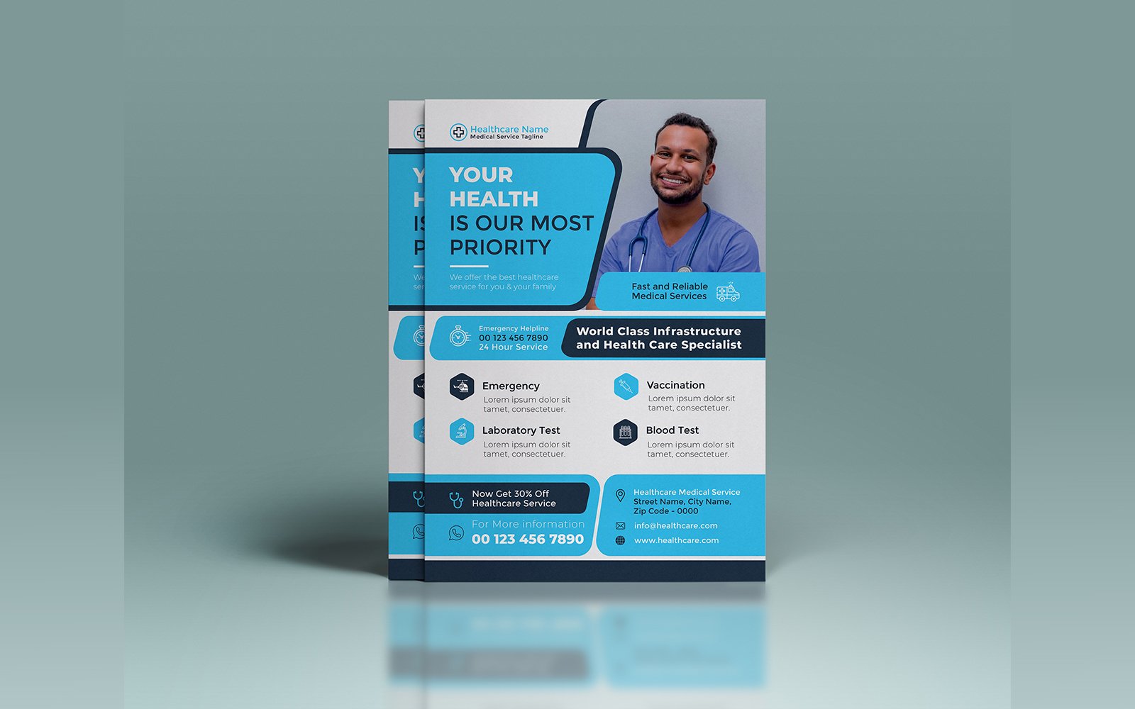 Medical and Healthcare Flyer Design Template