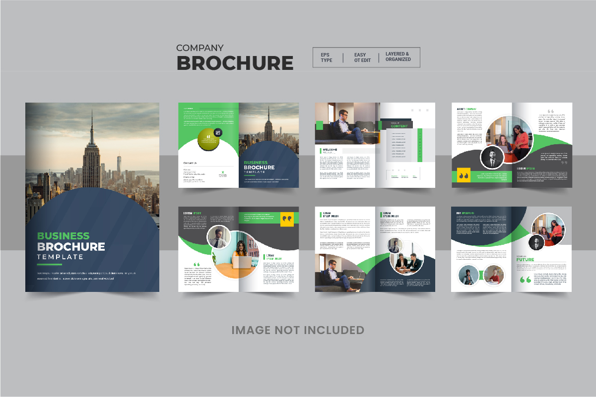 Creative Brochure creative design. Multipurpose template with cover, back and inside page