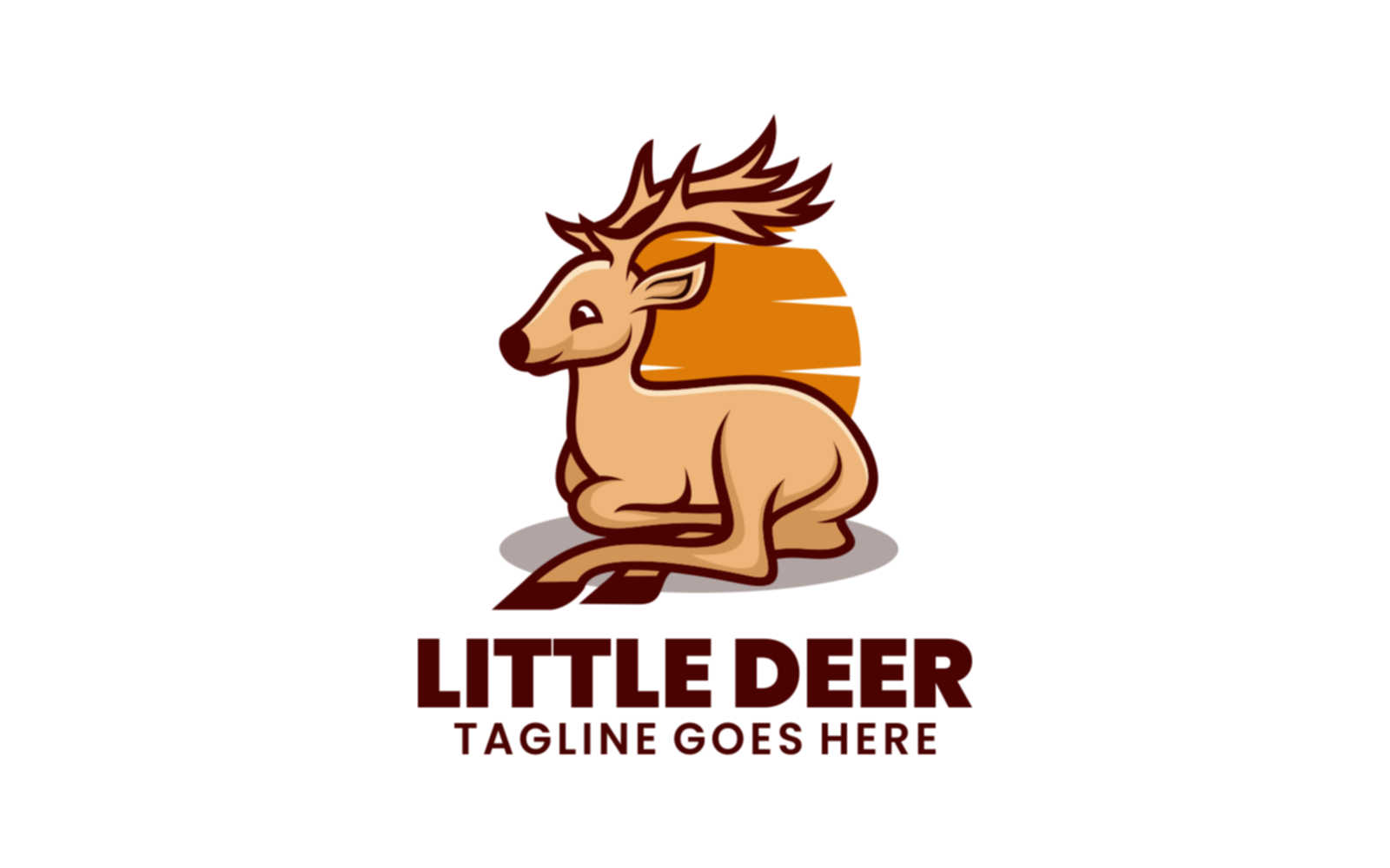Little Deer Mascot Cartoon Logo 1