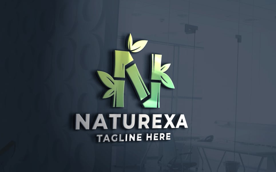 Naturexa Letter N Pro Logo Template