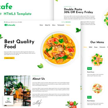 Cafe Food Landing Page Templates 335356