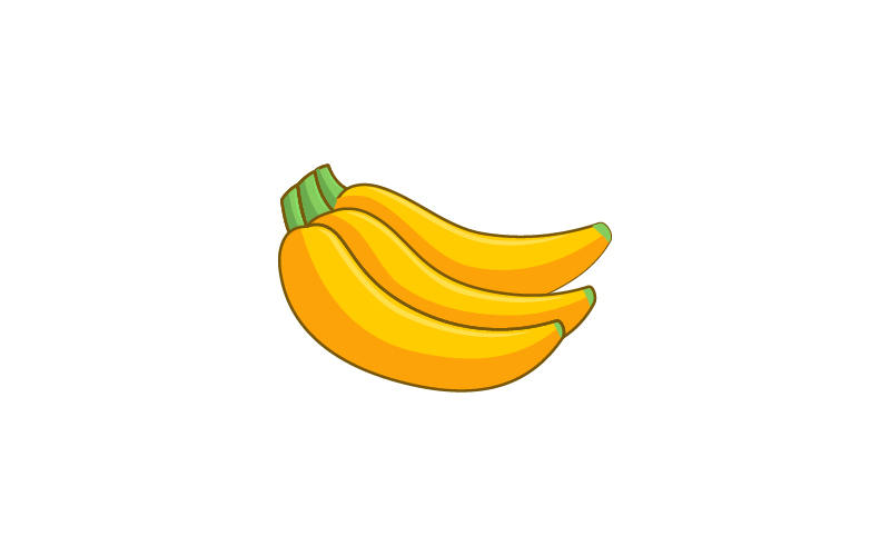 banana fruite logo design template sign