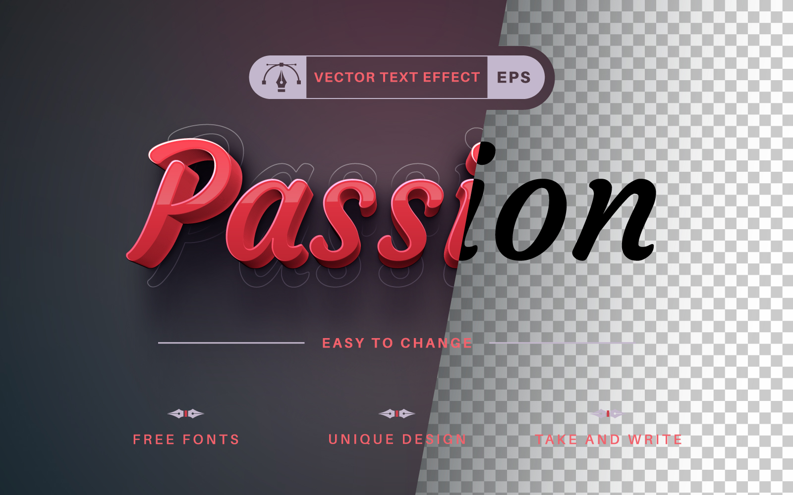 Passion - Editable Text Effect, Font Style