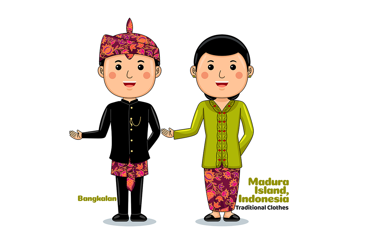 Welcome Gesture with Couple Madura Traditional Clothes