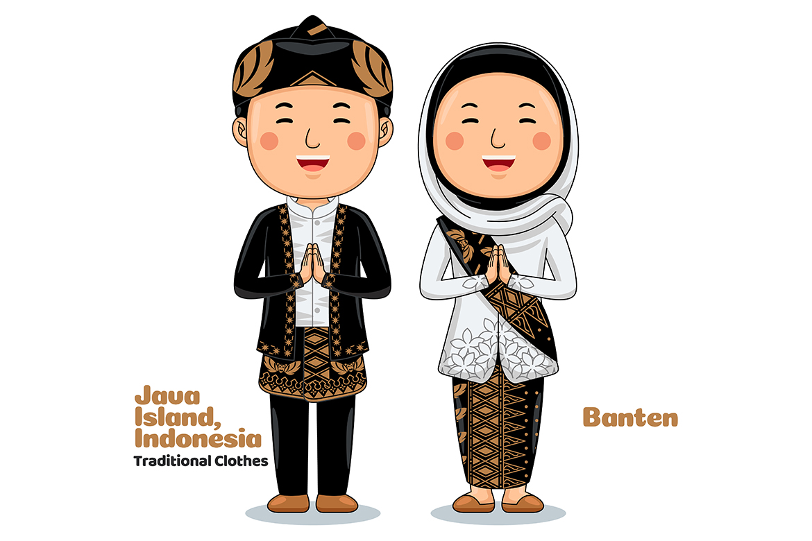 Couple wear Traditional Clothes greetings welcome to Banten